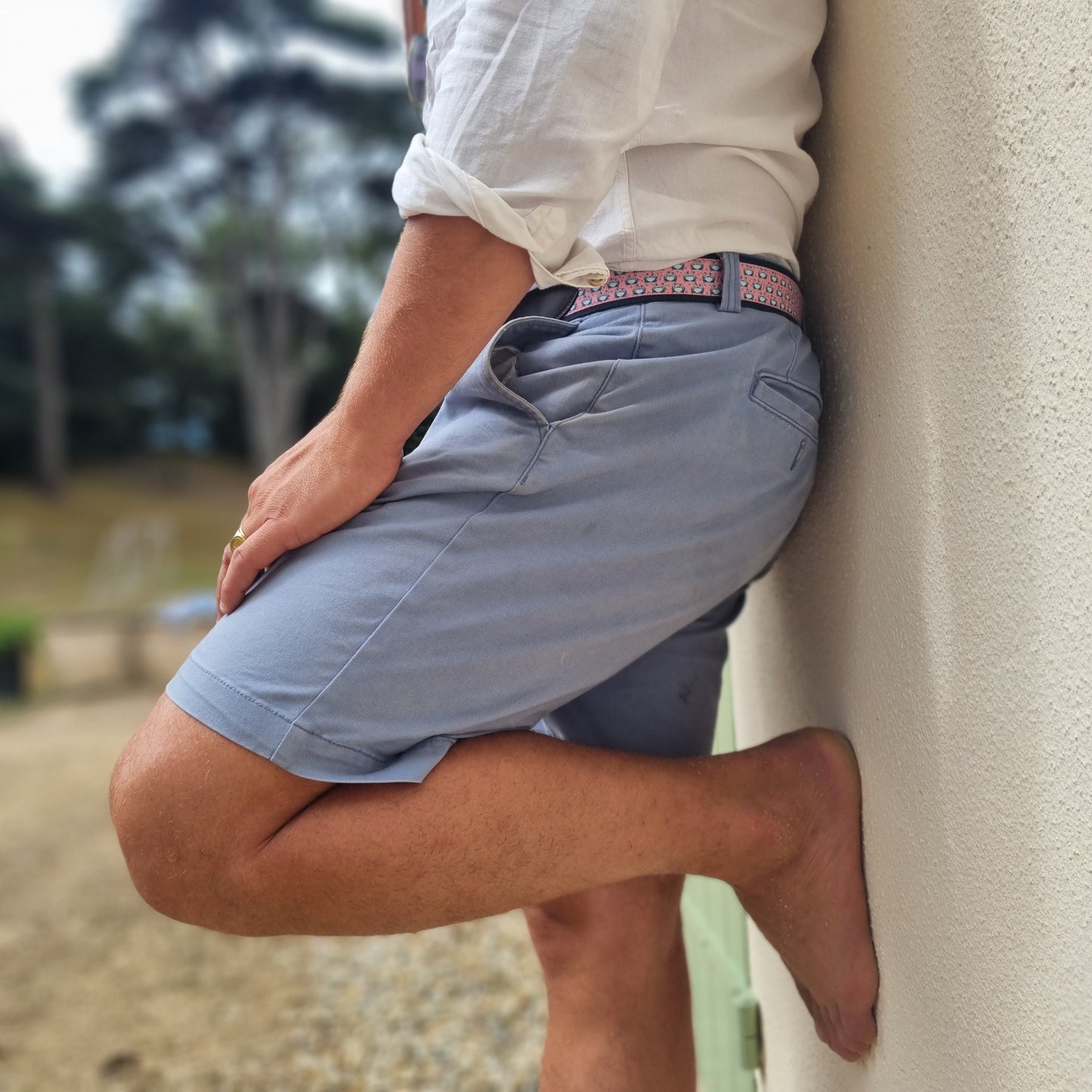Ceinture Petits Crabes - Fond Rose
