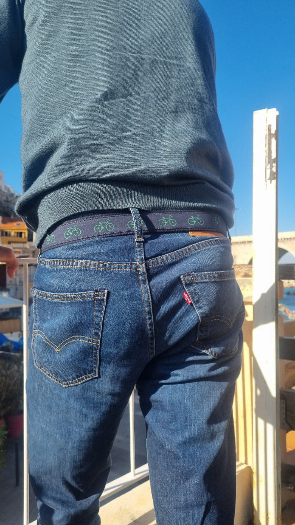 Ceinture chic et décontractée The Yookies à motifs vélos verts