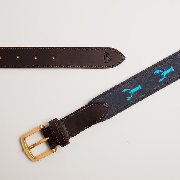 Ceinture chic et décontractée The Yookies à motifs homards turquoises