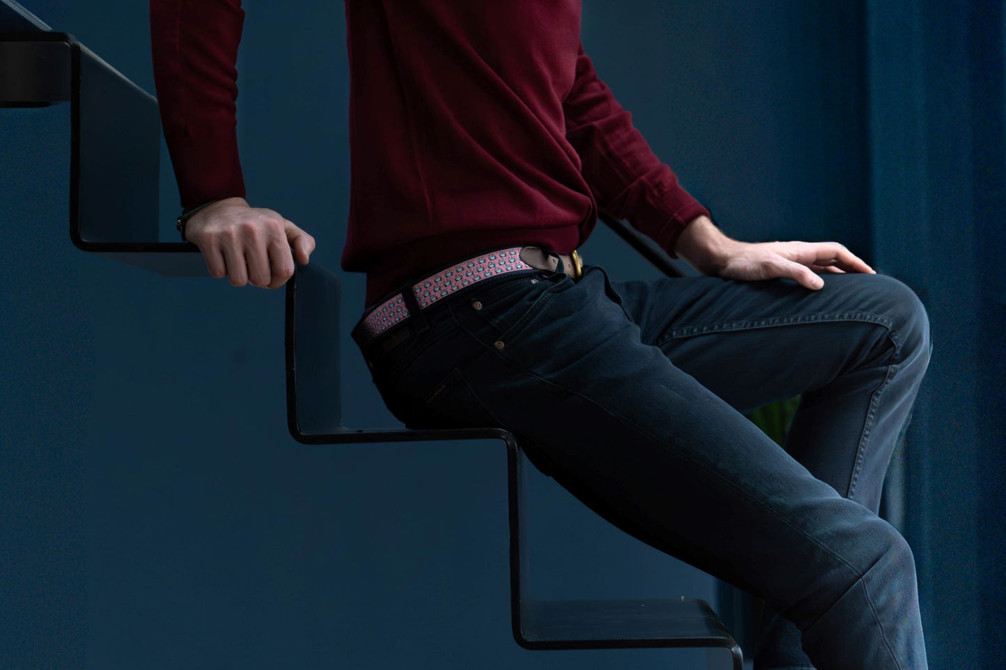 Ceinture Petits Crabes - Fond Rose