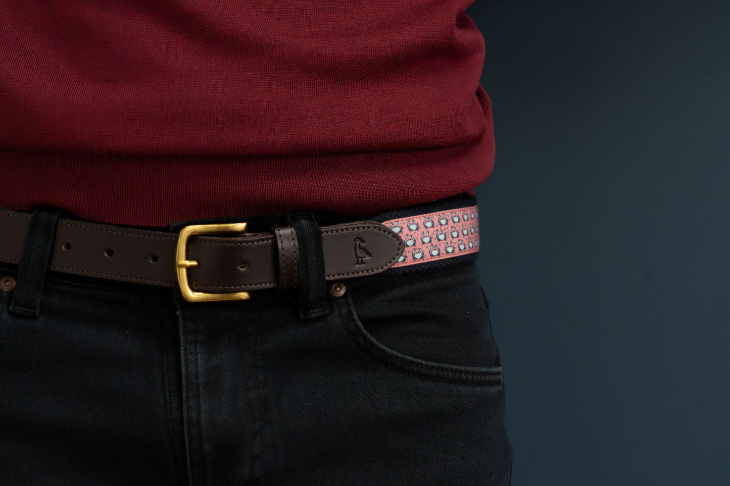 Ceinture Petits Crabes - Fond Rose