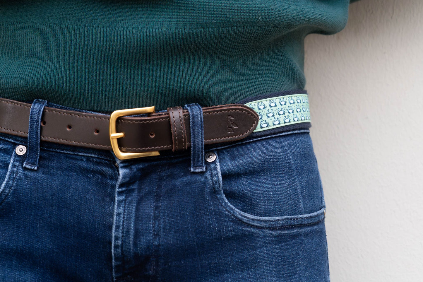 Ceinture Petits Crabes - Fond Vert