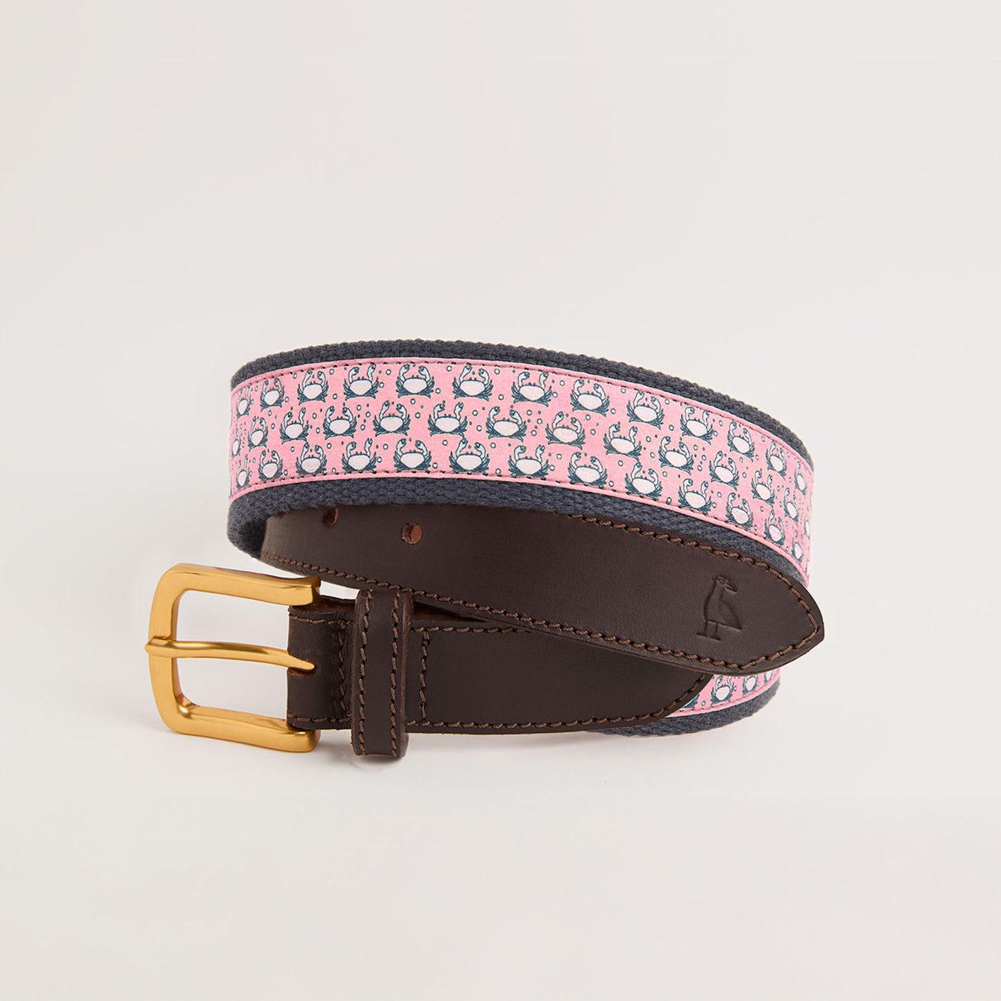 Ceinture Petits Crabes - Fond Rose