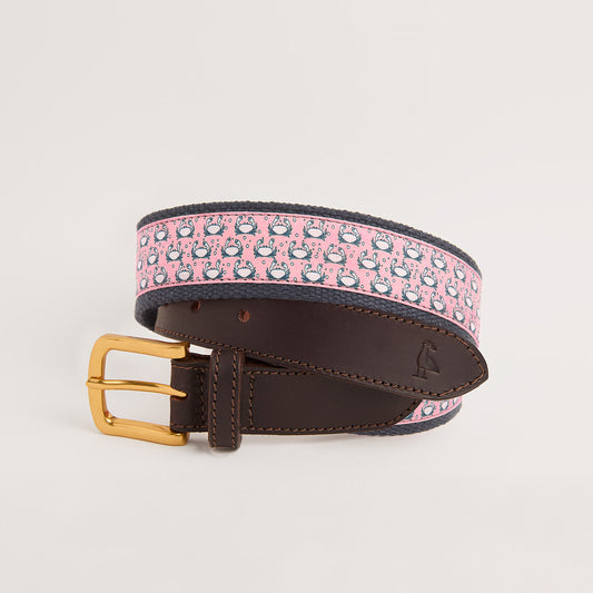 Ceinture Petits Crabes - Fond Rose
