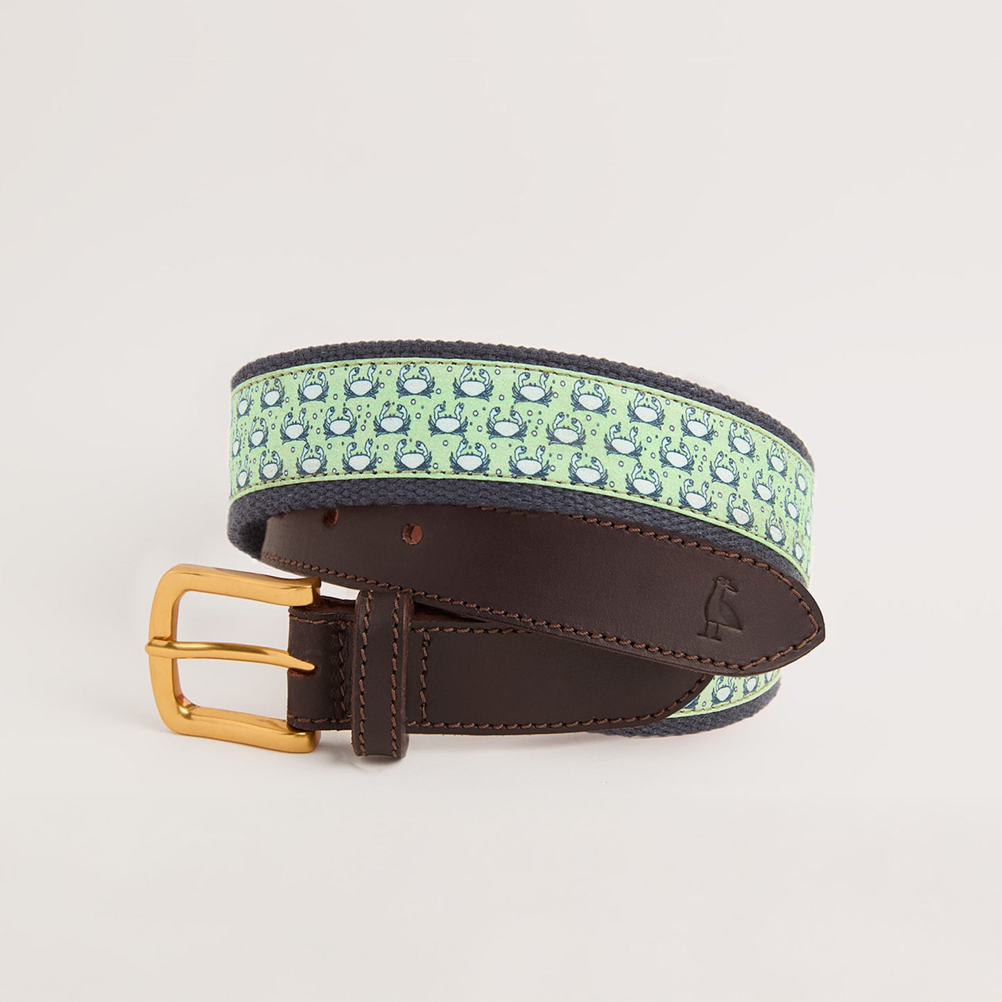 Ceinture Petits Crabes - Fond Vert