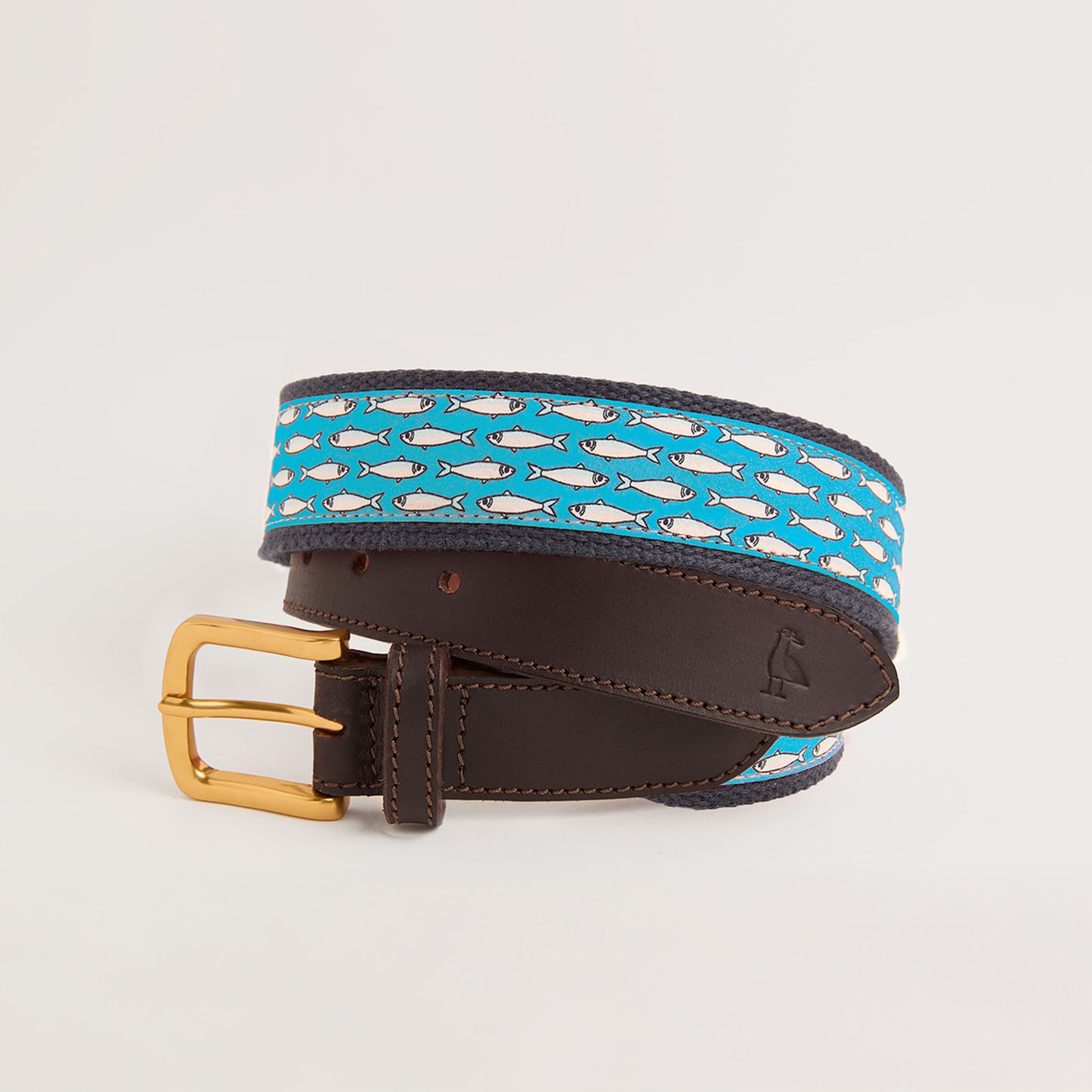 Ceinture Sardines - Fond Turquoise